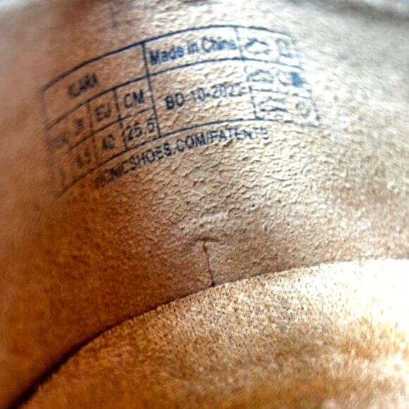 Vionic Women's Klara Champagne Metallic Shimmer Gold Ballet Flat Size 9M - Picture 8 of 11